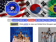 Tablet Screenshot of breakthroughmartialarts.com